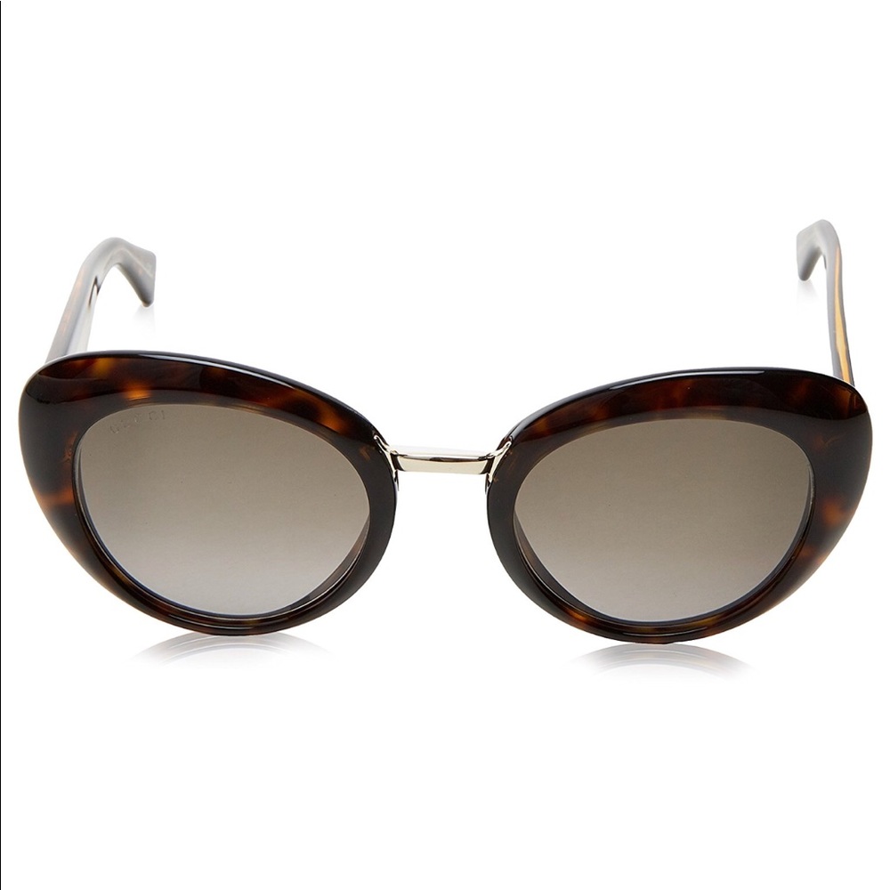 NWT Gucci Cat Eye Gold Tortoise Shell Sunglasses - Picture 1 of 8